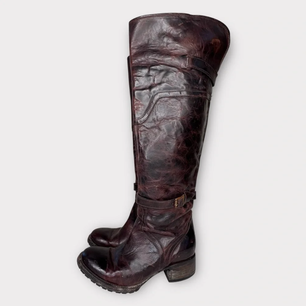 Freebird Quebec Equestrian brown over knee boot - Picture 2 of 13